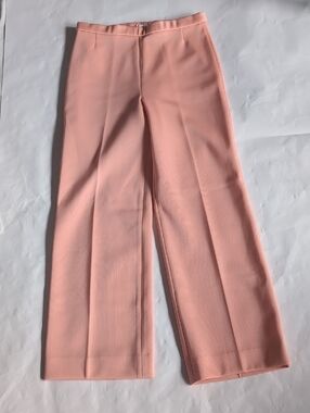 Dorce Vintage 100% Polyester Women's Peach Wide-Leg Trousers